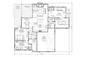Floor Plan - Main Floor for Craftsman House Plan #1094-6 - 3 bed, 2.5 bath