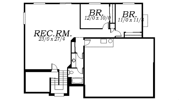 Colonial Floor Plan - Lower Floor Plan #130-131