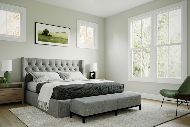 House Blueprint - Interior - Master Bedroom 1 for Farmhouse House Plan #461-118 - 5 bed, 3.5 bath