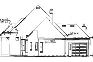 Exterior - Rear Elevation for European House Plan #417-304 - 3 bed, 2.5 bath