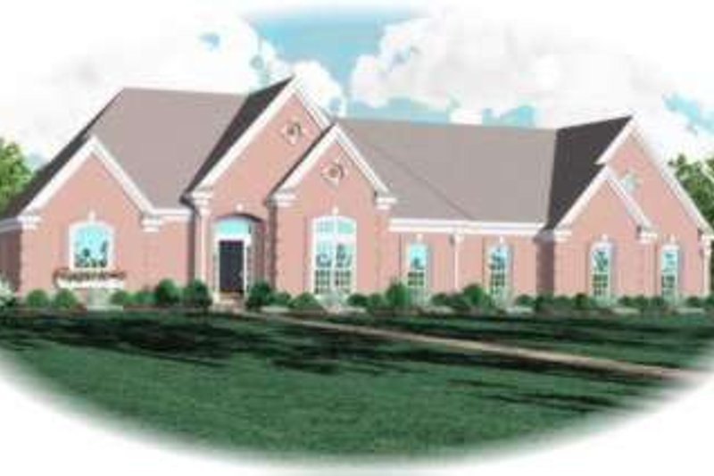 Exterior - Front Elevation 2 for European House Plan #81-1173 - 3 bed, 2 bath