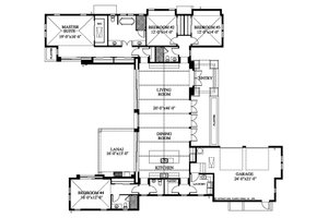Floor Plan - Main Floor for Beach House Plan #426-13 - 4 bed, 3.5 bath