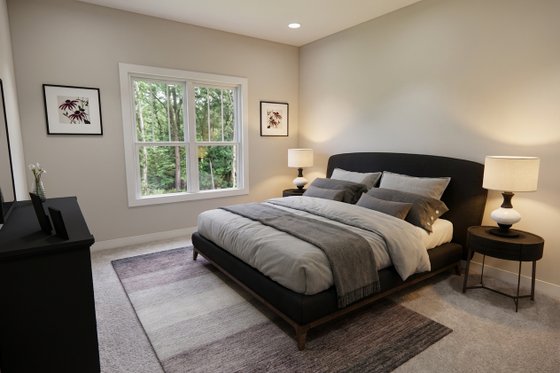 Interior - Master Bedroom for Craftsman House Plan #51-1530 - 3 bed, 2 bath