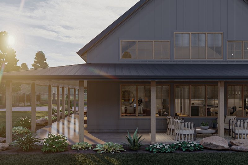 House Design - Exterior - Outdoor Living 2 for Barndominium House Plan #455-244 - 3 bed, 2 bath