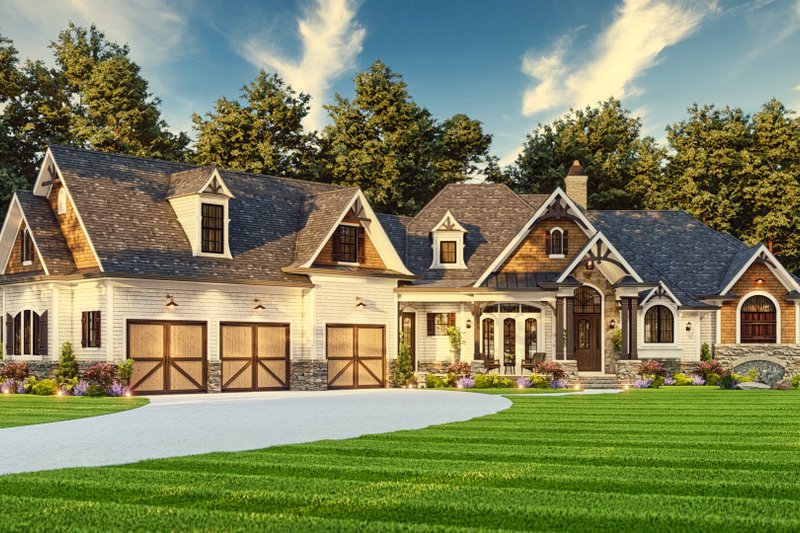 House Plan Design - Exterior - Front Elevation 3 for Craftsman House Plan #54-697 - 4 bed, 4.5 bath