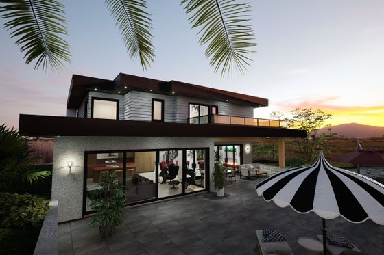 Exterior - Other Elevation 1 for Modern House Plan #1101-12 - 3 bed, 3.5 bath