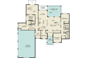 Floor Plan - Main Floor for European House Plan #923-336 - 3 bed, 3.5 bath
