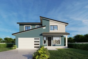 Contemporary Exterior - Front Elevation Plan #112-202