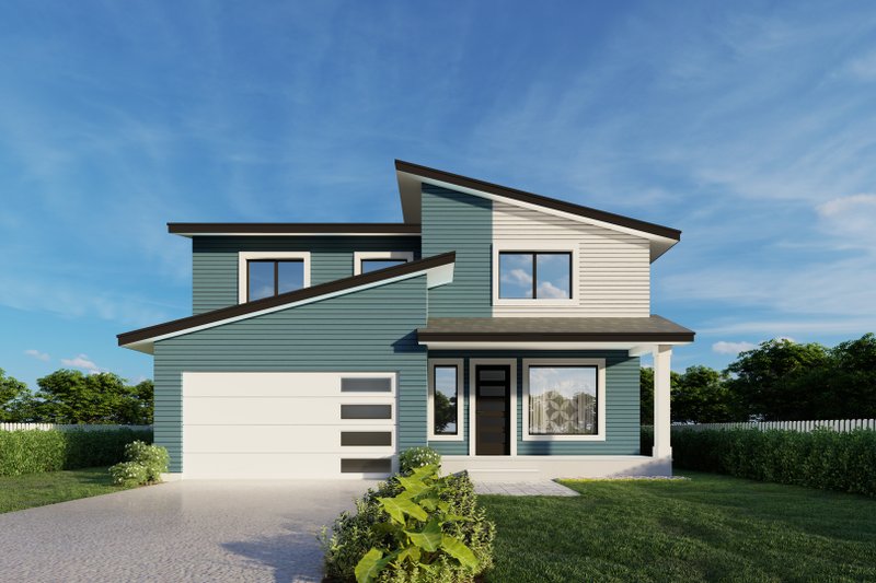 Home Plan - Contemporary Exterior - Front Elevation Plan #112-202