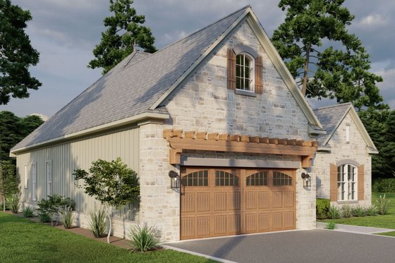 Exterior - Front Elevation 6 for European House Plan #17-2483 - 3 bed, 2 bath