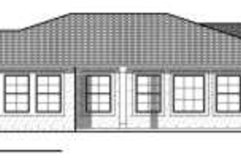 Home Plan - Exterior - Rear Elevation for European House Plan #70-721 - 3 bed, 2.5 bath