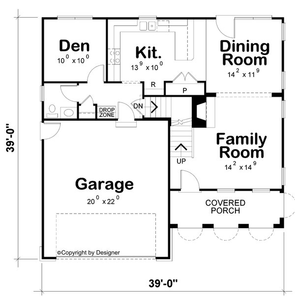 Dream House Plan - Mediterranean Floor Plan - Main Floor Plan #20-2599