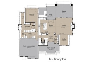 Floor Plan - Main Floor for Farmhouse House Plan #120-258 - 4 bed, 3.5 bath