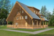 Log Style House Plan - 2 Beds 2 Baths 4200 Sq/Ft Plan #117-498 