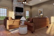 Cabin Style House Plan - 3 Beds 2 Baths 1425 Sq/Ft Plan #923-389 