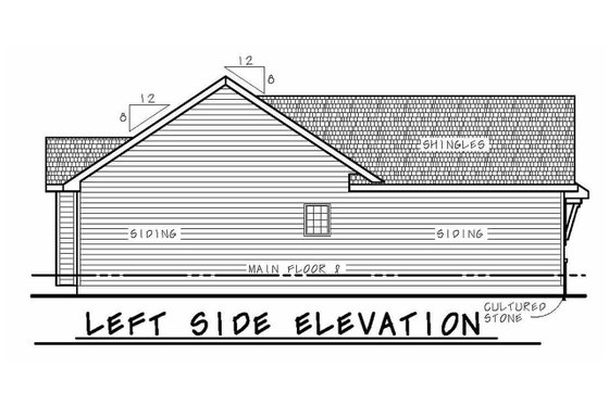 Exterior - Other Elevation for Craftsman House Plan #20-2182 - 3 bed, 2 bath