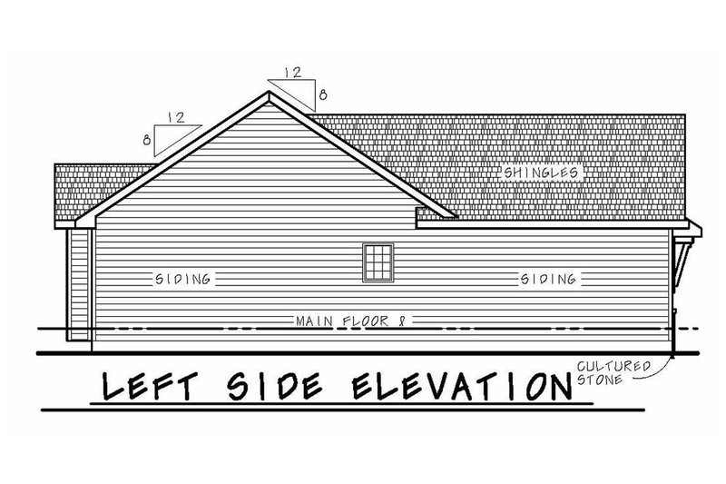 Home Plan - Exterior - Other Elevation for Craftsman House Plan #20-2182 - 3 bed, 2 bath