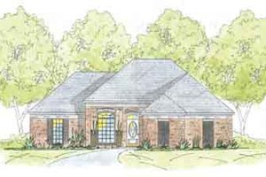 Southern Exterior - Front Elevation Plan #36-424