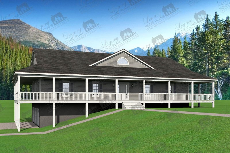 House Plan Design - Exterior - Covered Porch for Country House Plan #932-175 - 3 bed, 2 bath