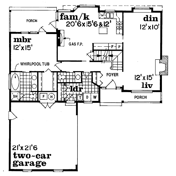 Traditional Floor Plan - Main Floor Plan #47-271