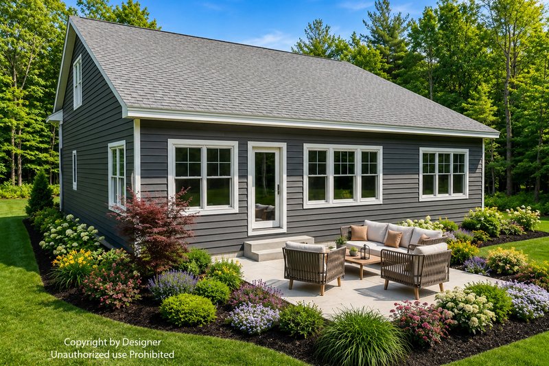 House Blueprint - Exterior - Rear Elevation for Craftsman House Plan #51-1540 - 3 bed, 2.5 bath