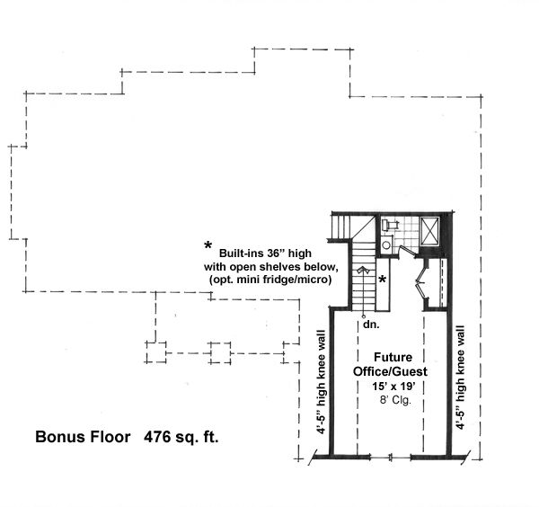 Craftsman Floor Plan - Upper Floor Plan #51-521