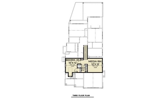 Floor Plan - Lower Floor for Farmhouse House Plan #1070-112 - 5 bed, 5.5 bath
