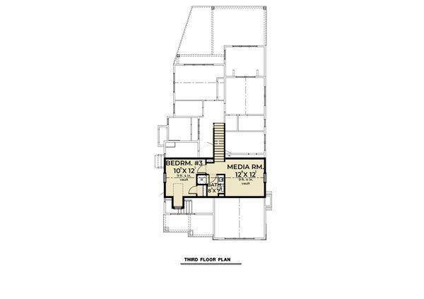 House Blueprint - Farmhouse Floor Plan - Lower Floor Plan #1070-112