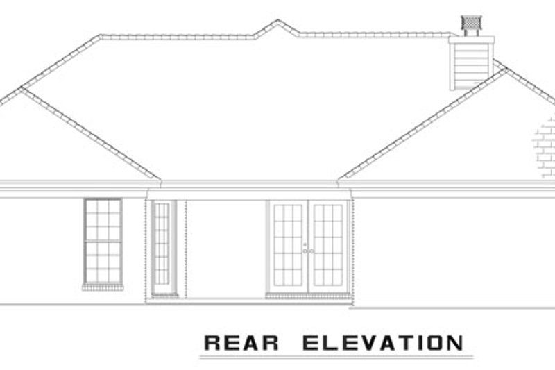 Home Plan - Exterior - Rear Elevation for Ranch House Plan #17-3258 - 3 bed, 2 bath