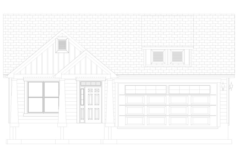 Architectural House Design - Exterior - Front Elevation 6 for Craftsman House Plan #1060-449 - 2 bed, 2 bath