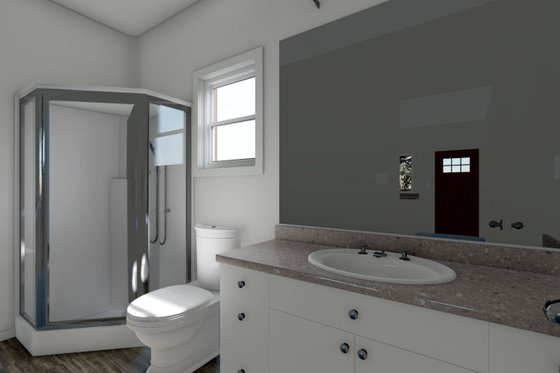 Interior - Bathroom for Adobe / Southwestern House Plan #126-286, 1 bath
