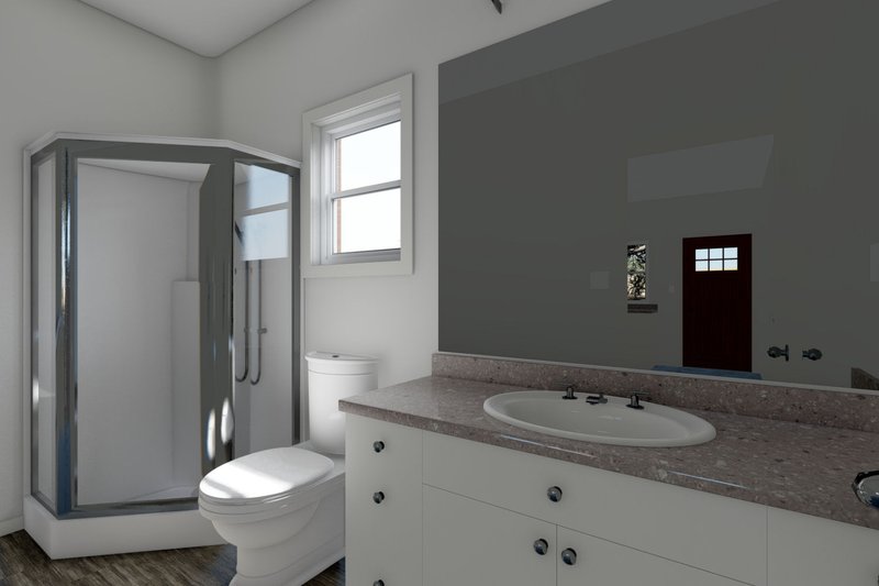 House Blueprint - Interior - Bathroom for Adobe / Southwestern House Plan #126-286, 1 bath