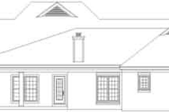 Exterior - Rear Elevation for Traditional House Plan #81-601 - 3 bed, 2 bath