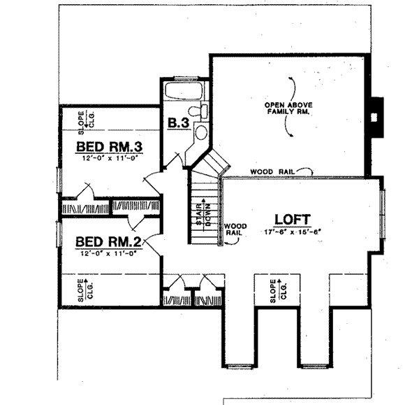 Home Plan - Traditional Floor Plan - Upper Floor Plan #40-268