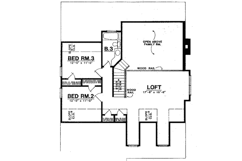 Home Plan - Floor Plan - Upper Floor for Traditional House Plan #40-268 - 3 bed, 2.5 bath