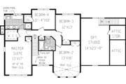 Colonial Style House Plan - 4 Beds 2.5 Baths 2270 Sq/Ft Plan #3-187 
