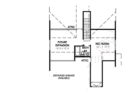 Floor Plan - Other Floor for Traditional House Plan #424-217 - 5 bed, 4 bath