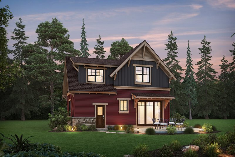 House Blueprint - Exterior - Rear Elevation for Cottage House Plan #48-1094 - 3 bed, 2.5 bath