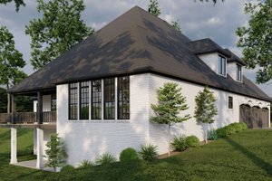Exterior - Rear Elevation for Traditional House Plan #923-343 - 5 bed, 4.5 bath