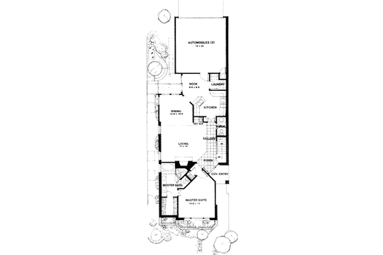 Floor Plan - Main Floor for European House Plan #141-184 - 3 bed, 2.5 bath