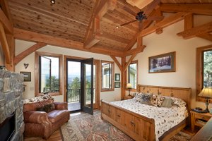 Interior - Master Bedroom for Log House Plan #942-43 - 3 bed, 3.5 bath