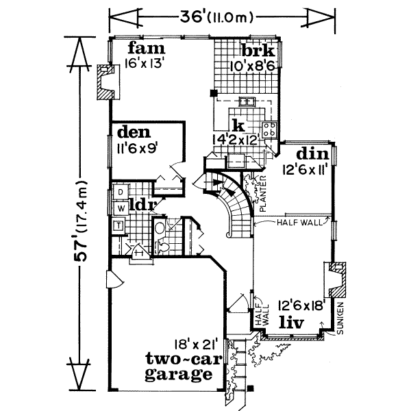 Traditional Floor Plan - Main Floor Plan #47-550