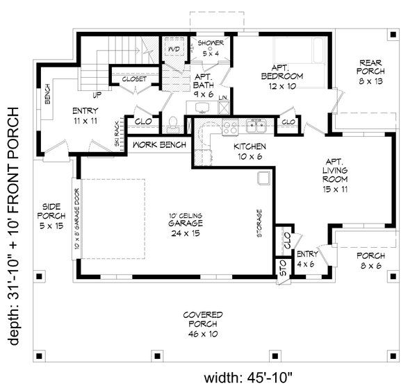 Contemporary Floor Plan - Main Floor Plan #932-510