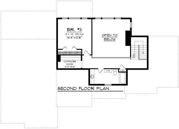 Dream House Plan - Craftsman Floor Plan - Upper Floor Plan #70-1169