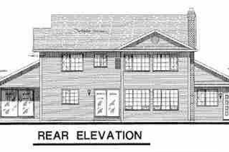 Architectural House Design - Exterior - Rear Elevation for Country House Plan #18-201 - 4 bed, 2.5 bath