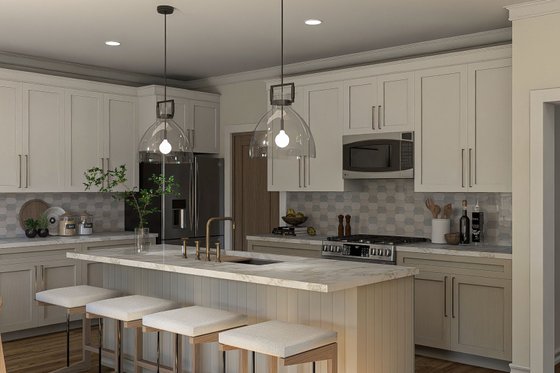 Interior - Kitchen 1 for Traditional House Plan #455-364 - 3 bed, 2.5 bath
