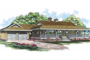 Country Exterior - Front Elevation Plan #47-186