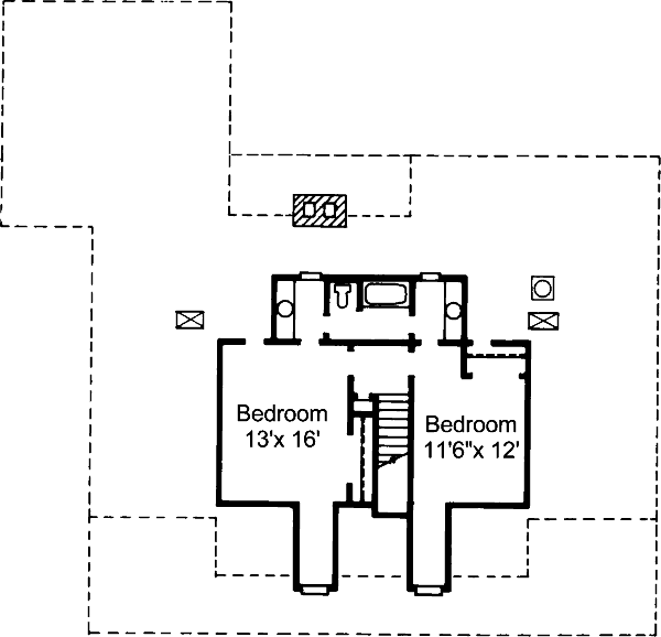 Dream House Plan - Southern Floor Plan - Upper Floor Plan #37-124