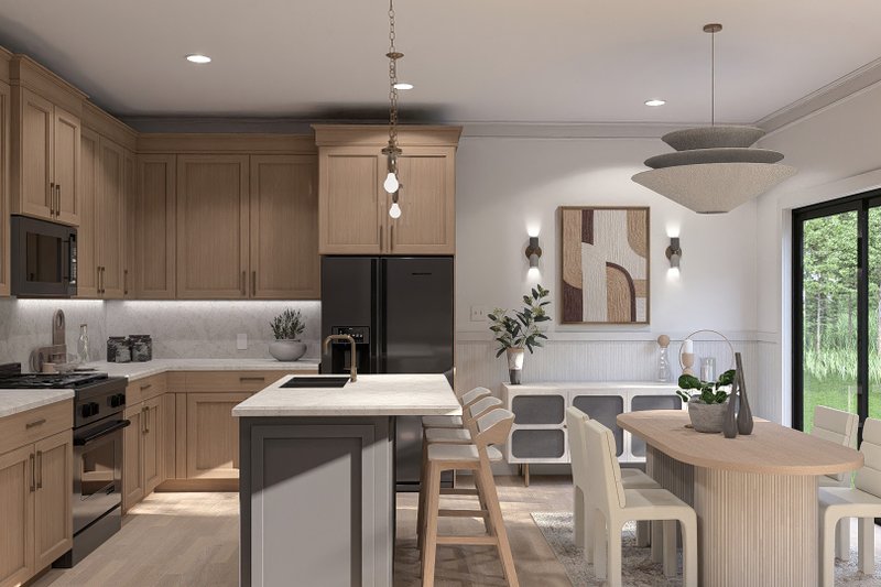 House Design - Interior - Dining Room for Farmhouse House Plan #455-402 - 3 bed, 2.5 bath