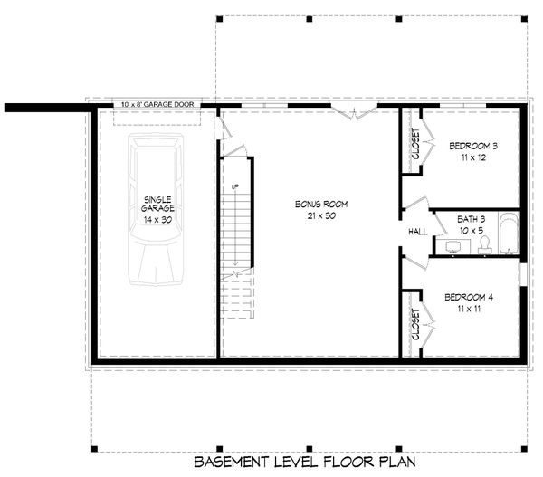 Home Plan - Country Floor Plan - Lower Floor Plan #932-310